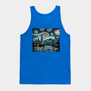 Starry Night Over Hogsmeade Village Tank Top